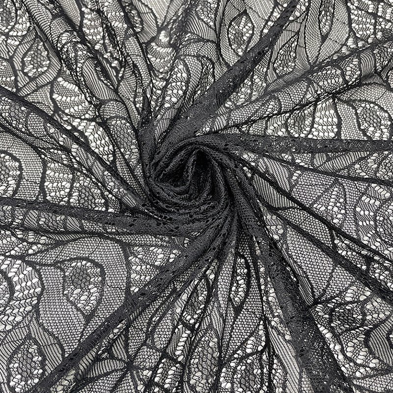 Wave Polyester Warp Knit Lace Fabric for Women's Wear Wholesale Suppli 4